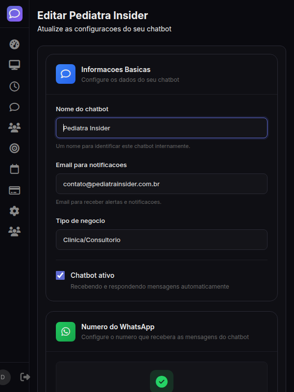 Configuracao de servicos e FAQ