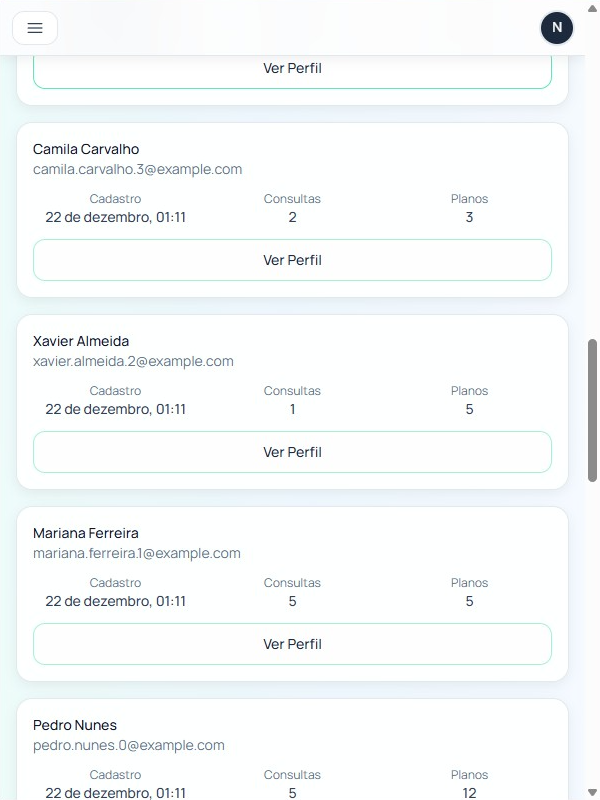 Pacientes com estatísticas