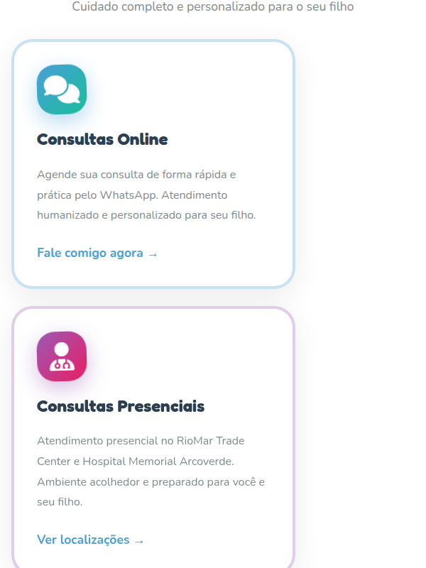 Secao de servicos oferecidos