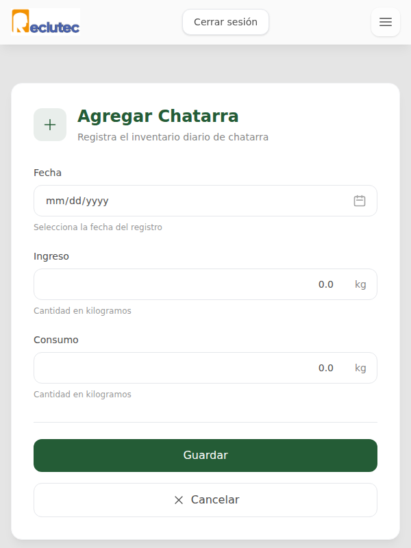 Formulario de novo registro